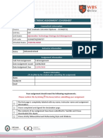 Electronic Assignment Coversheet: Course Unit No. Unit Name Unit Code Schedule Name