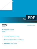 Revision Unit 1-7: B1 English Course