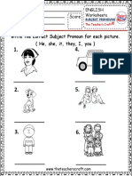 worksheet subject pronoun.pdf