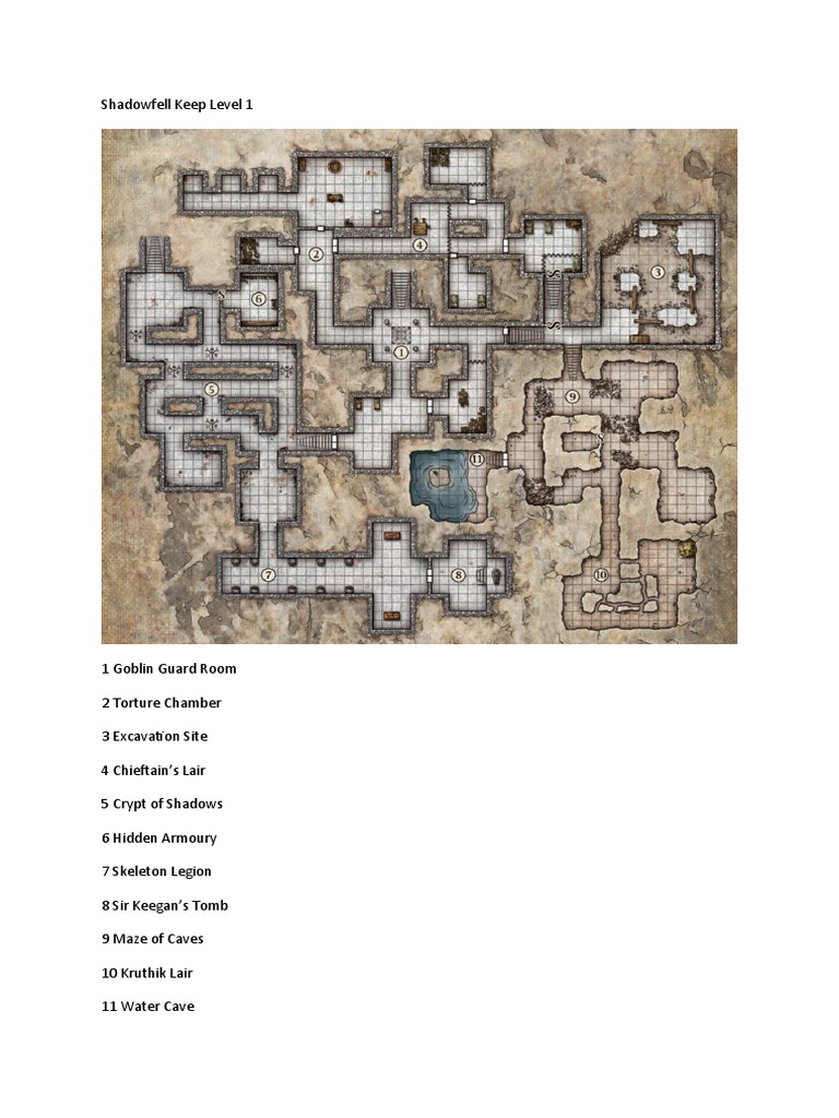 Shadowfell Keep Level 1 Map Guide | PDF | Social Science | History