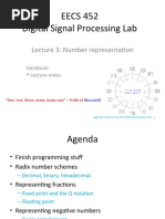 EECS 452 Digital Signal Processing Lab: Lecture 3: Number Representation