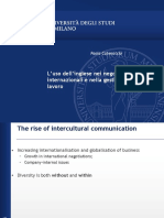 L'uso Dell'inglese Nei Negoziati Internazionali e Nella Gestione Di Gruppi Di Lavoro