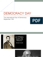 The International Day of Democracy September 15th