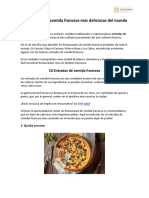 10 Entradas de Comida Francesa Más Deliciosas Del Mundo PDF