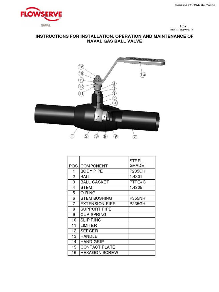 Instructions of Gas Ball Valve | PDF | Valve | Welding