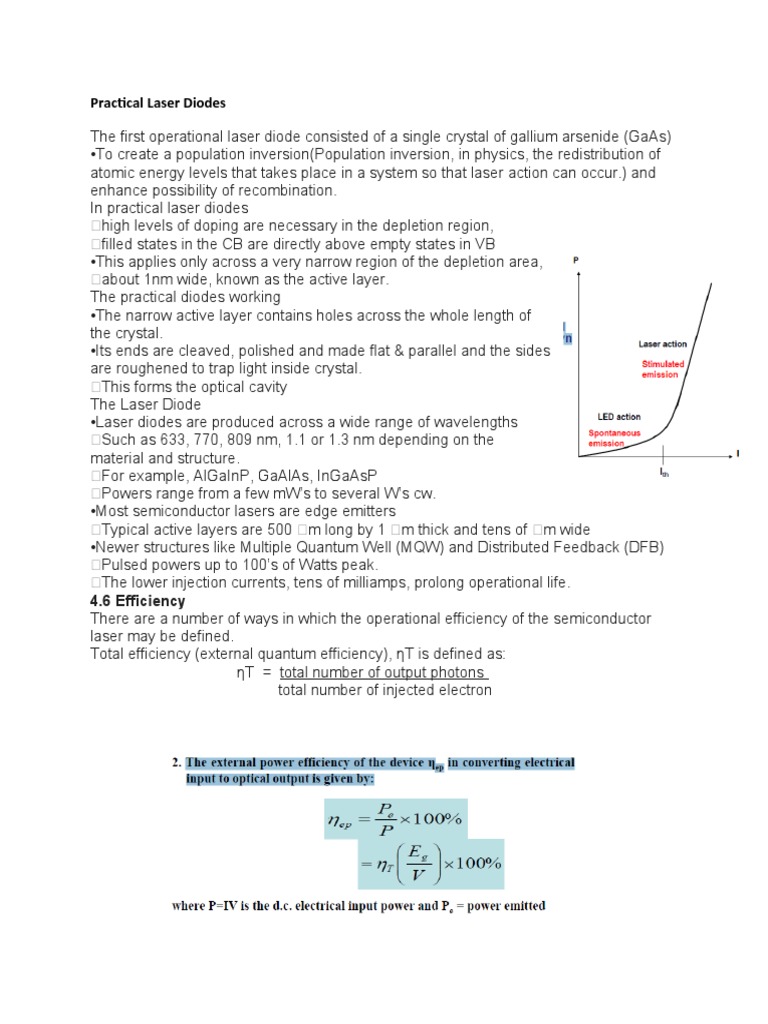 Overview of Practical Laser Diodes | PDF | Laser Diode | Laser