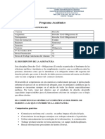 Programa Derecho Civil Obligaciones Ii1