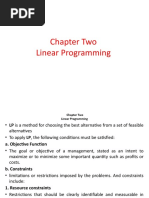 Chapter Two Linear Programming