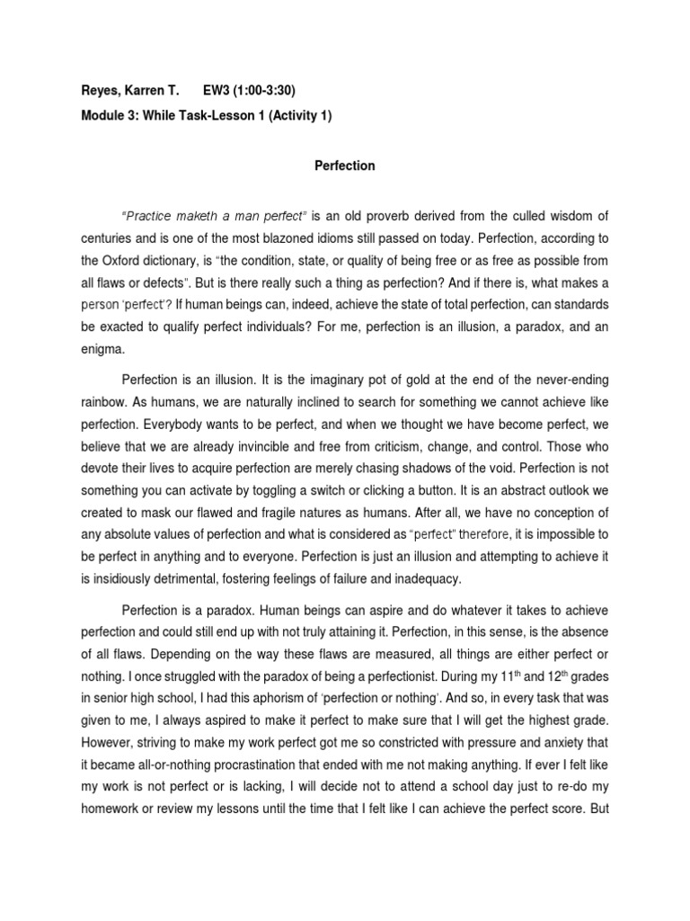 REYES (EW3) - Module 3 - While Task - Lesson 1 (Activity 1) PDF | PDF ...