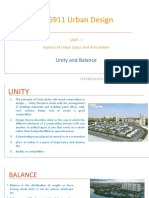 AR6911 Urban Design: Unity and Balance