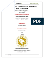 Heat Transfer Coefficient of Double Pipe Heat Exchanger