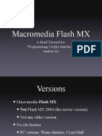Macromedia Flash MX: A Brief Tutorial For "Programming Usable Interfaces"