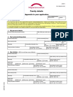 Family Details: Appendix To Your Application