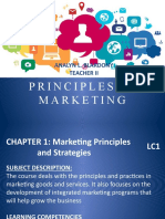 Principles of Marketing: Analyn L. Blardony Teacher Ii