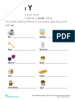 Plurals y Ending Second