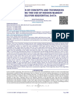 AN ANALYSIS OF CONCEPTS AND TECHNIQUES CONCERNING THE USE OF HIDDEN MARKOV MODELS FOR SEQUENTIAL DATA