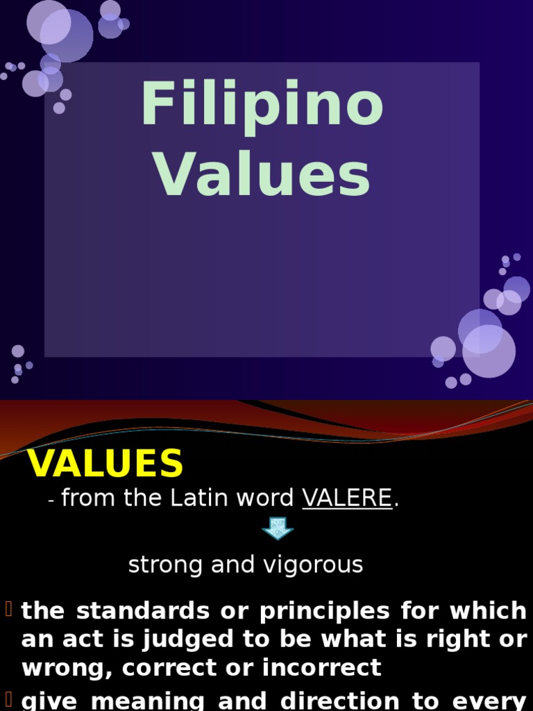 Understanding Filipino Values and Traits | PDF | Value (Ethics ...