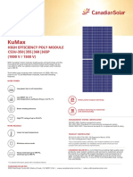 Kumax: Cs3U-350 - 355 - 360 - 365P (1000 V / 1500 V) High Efficiency Poly Module