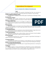 Chapter - 3 Agricultural Development: Measures To Remove These Problems