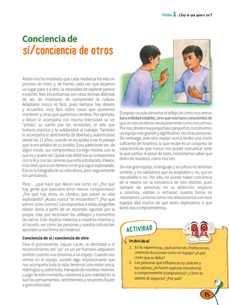 Conciencia de Si-Conciencia de Otros 5to PDF | PDF | Vida | Espejo