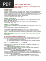 INTRODUCTION FORMES DE CONFLITS ET TENTATIVES DE PAIX DANS LE MONDE ACTUEL