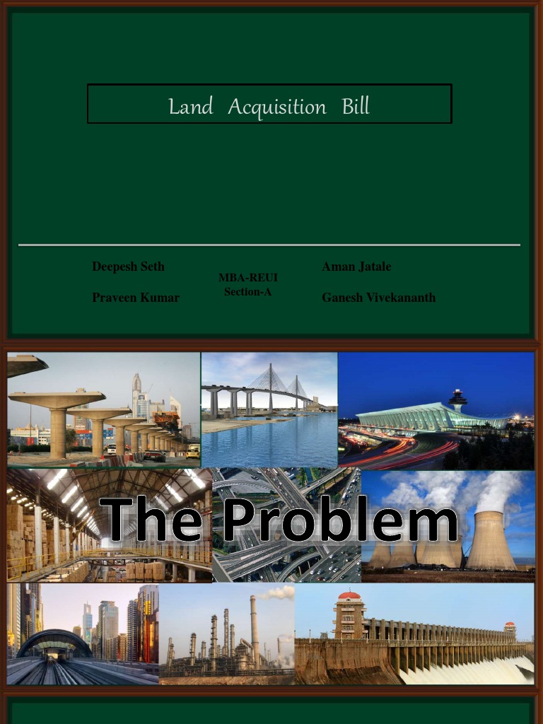 Land Acquisition Bill Overview and Analysis | PDF | Eminent Domain ...