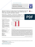 Advanced Treatment of Residual Nitrogen From Biologically Treated Coke Effluent by A Microalga