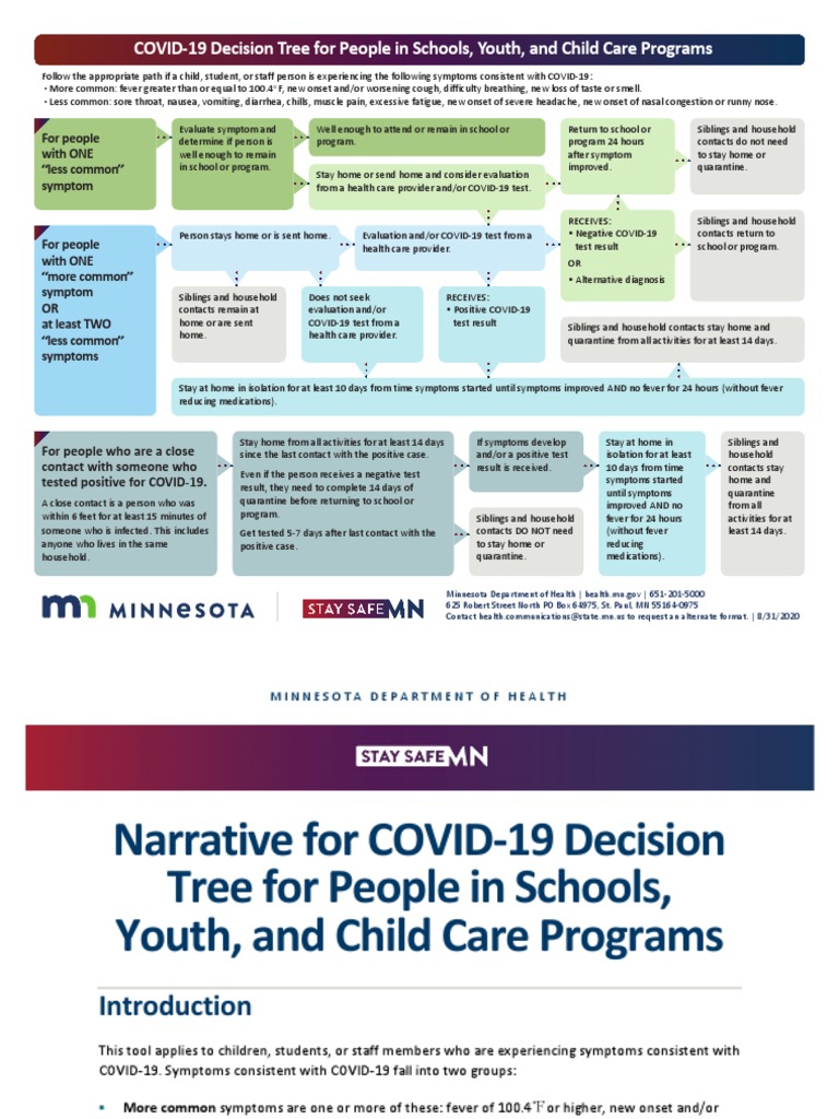 Minnesota Department of Health Decision Tree PDF Elisa Symptom