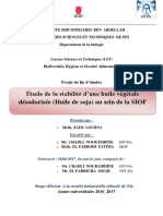 Etude de La Stabilite D'une Hu - Loubna ZAIM - 3859 PDF