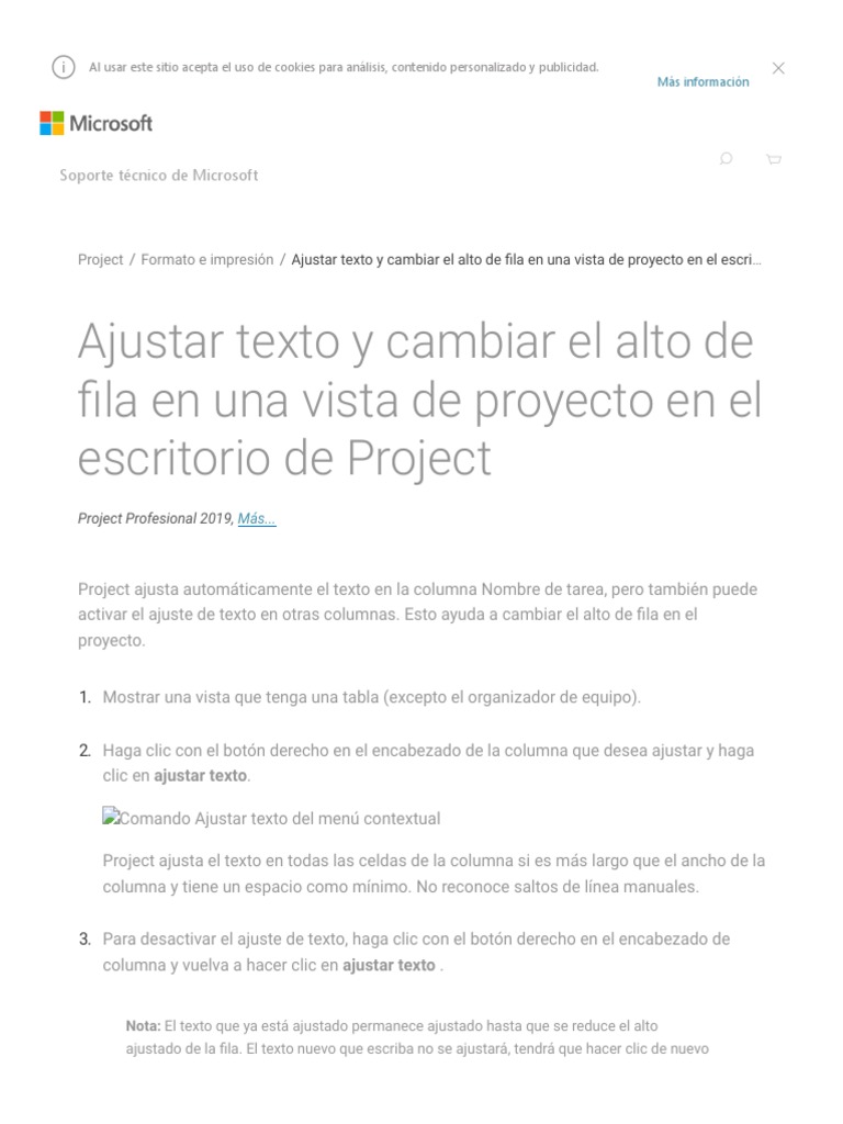 Ajustar Texto y Cambiar El Alto de Fila en Una Vista de Proyecto en El ...