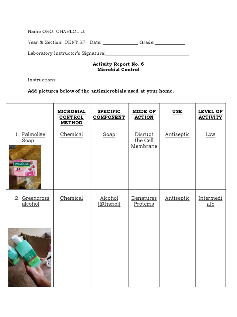 Oro - Lab Activity 6 - Microlab | PDF | Science & Mathematics