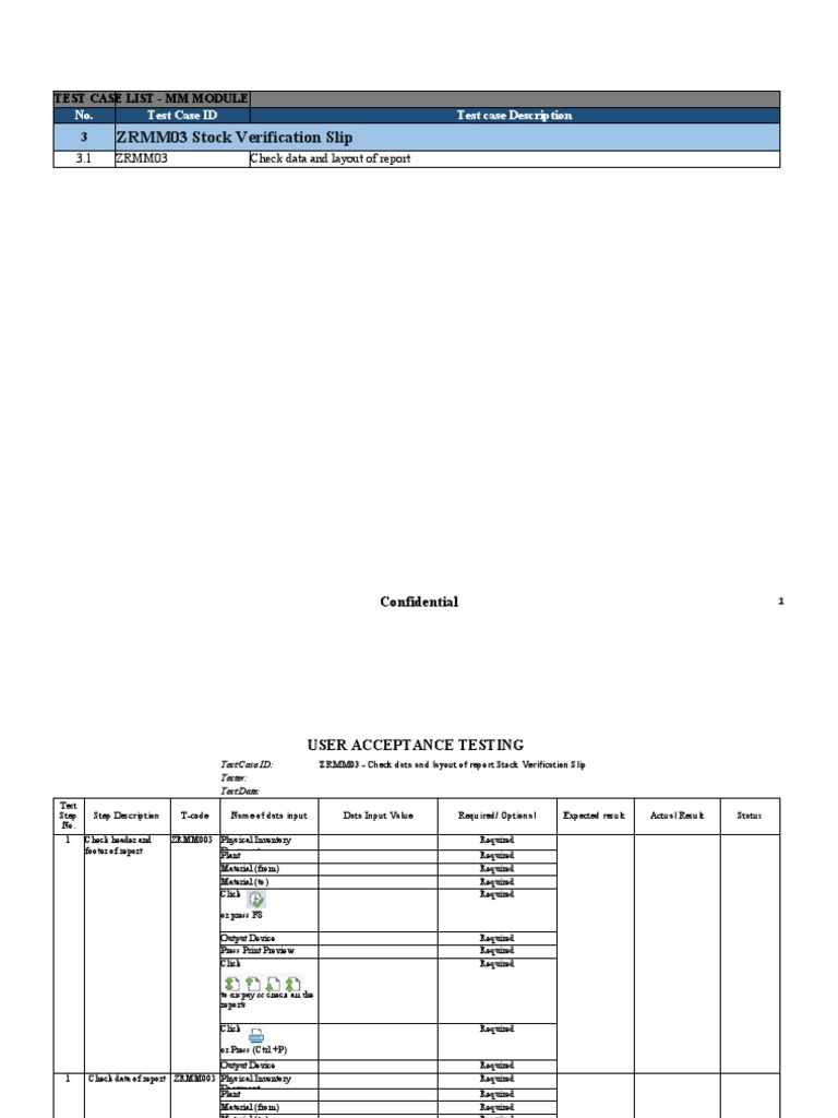 UAT - Test Script - ZRMM.03.04.05.06.07.10.11 | PDF | Information ...