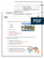 Avaliação de Geografia sobre Comunidades Planejadas e Riscos Urbanos