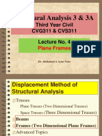 Structural Analysis 3 & 3A: Third Year Civil CVG311 & CVS311 Lecture No. 4