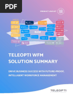 Teleopti WFM Solution Summary: Drive Business Success With Future-Proof, Intelligent Workforce Management