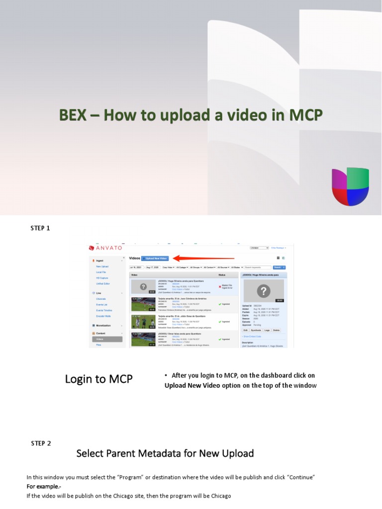 Upload Video to MCP Guide | PDF | Metadata | Tag (Metadata)