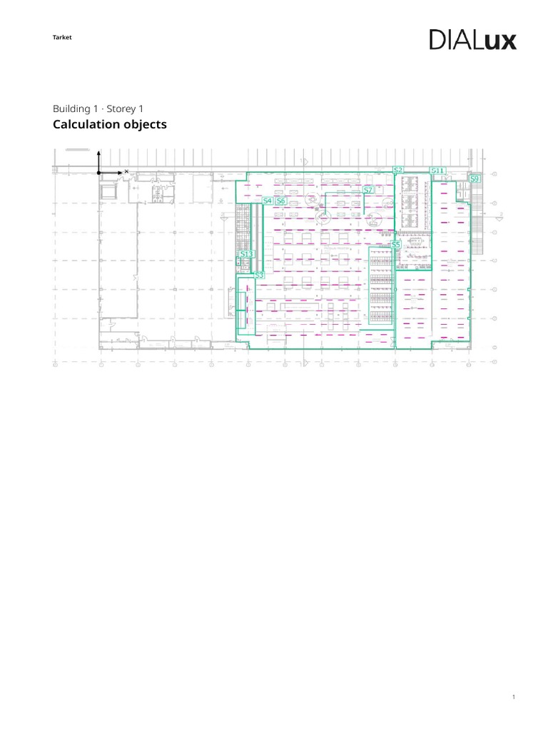 Calculation Objects: Building 1 Storey 1 | PDF