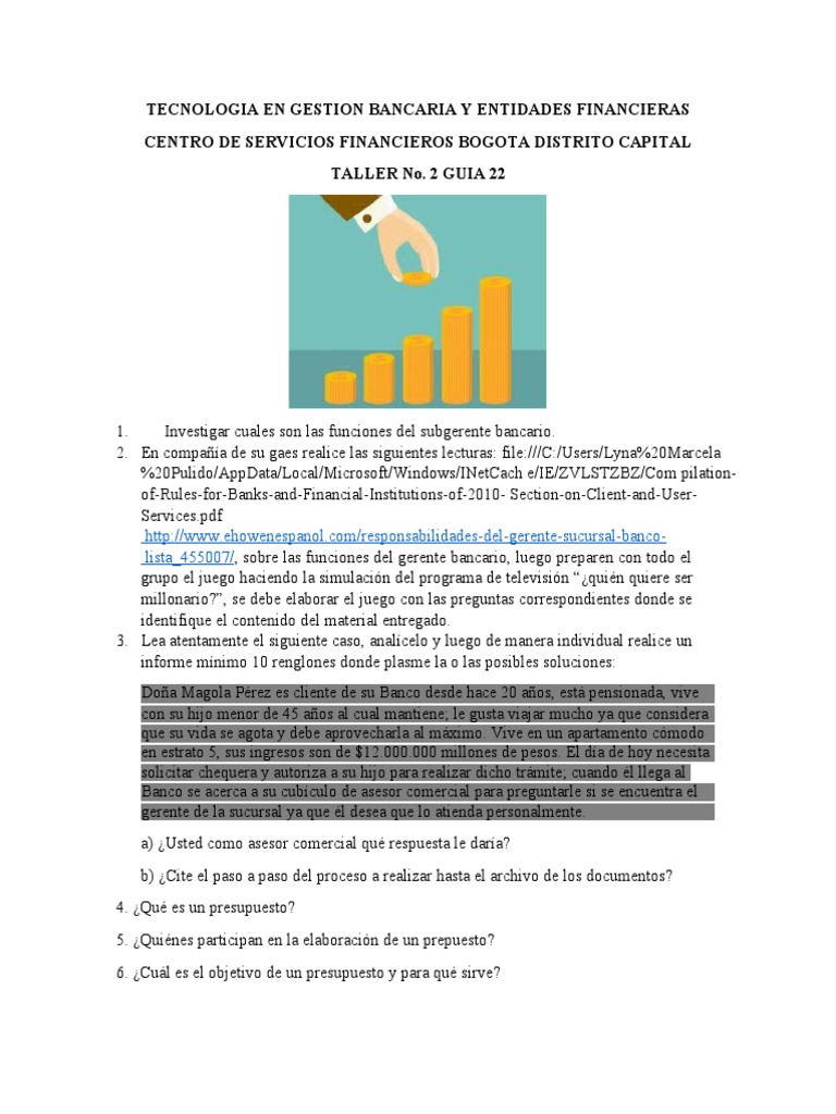 Taller 2 Guia 22 | PDF | Crecimiento personal y profesional | Negocios