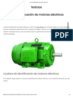 Placa de Identificación de Motores Eléctricos