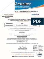 Certificados 07210F RETIE RETILAP PDF
