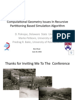 Computational Geometry Issues in Recursive Partitioning Based Simulation Algorithm