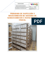 Programa de Inspección y Mantenimiento de Sistemas de Almacenamiento e Instalaciones Físicas IPIALES