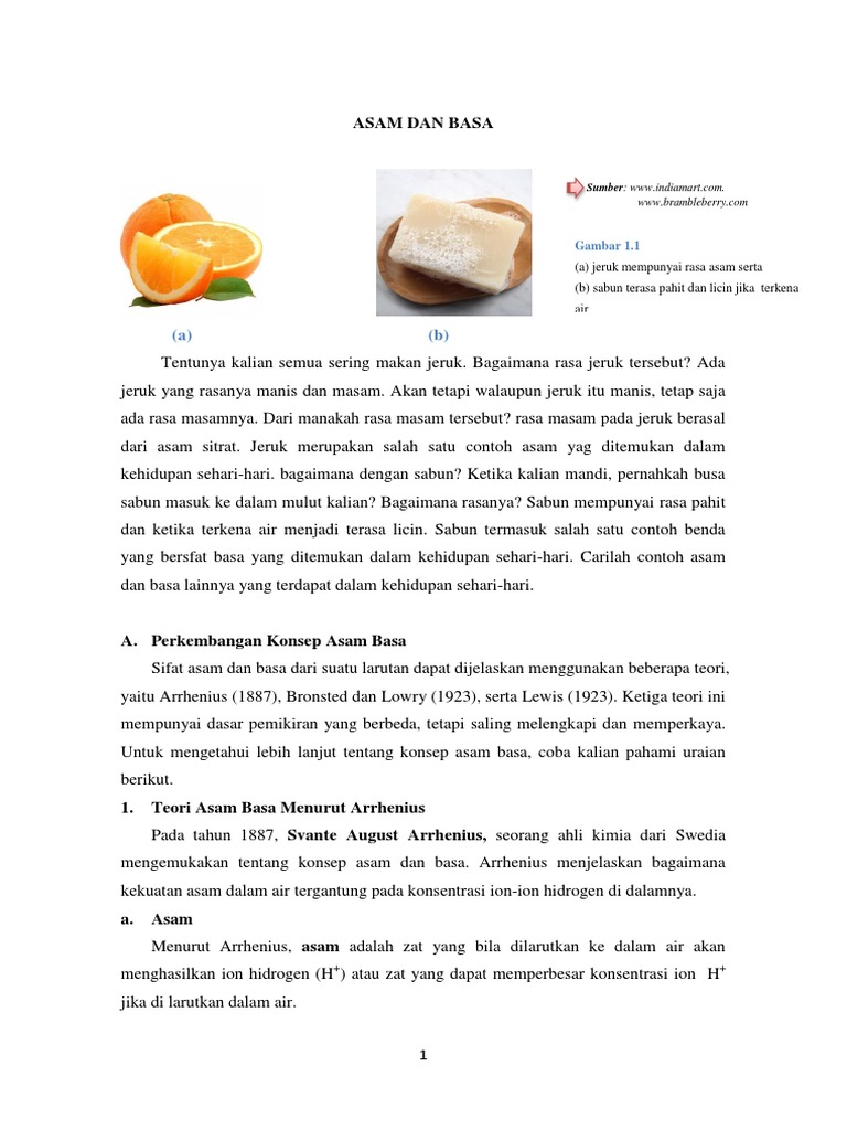 Teori Asam Basa: Arrhenius, Bronsted, Lewis | PDF