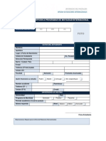 Formato de Inscripcion A Programas de Movilidad Internacional