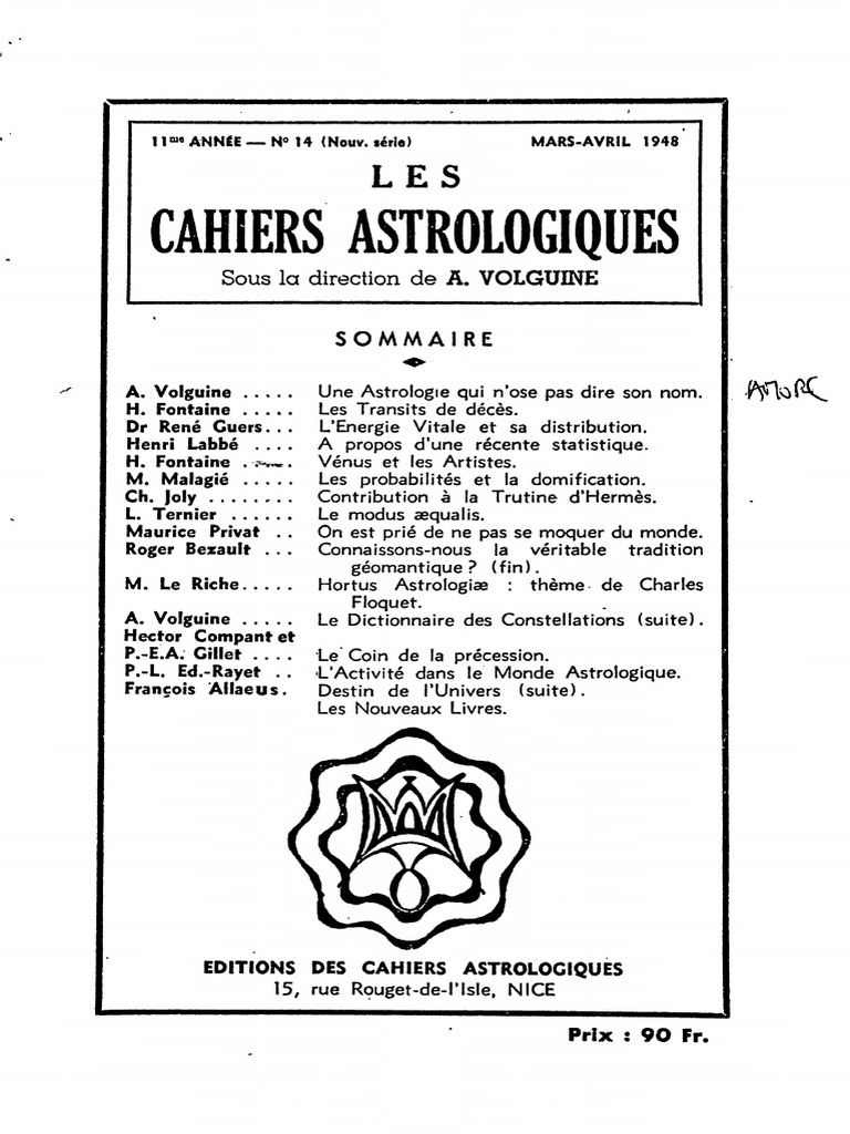 Centre international d'astrologie - L'ASTROLOGUE 20ème année N° 77, 78
