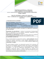 Guía de actividades y rúbrica de evaluación - Unidad 2 - Fase 4. Evidenciar los resultados de la auditoría ambiental (práctica)