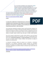 Educación Ambiental. Es Un Mecanismo Pedagógico para Salvaguardar El