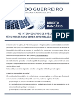 Intermediários crédito têm 2 meses autorização BdP