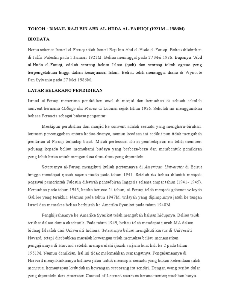 Ismail Raji Bin Abd Al Huda Al Faruqi Pdf
