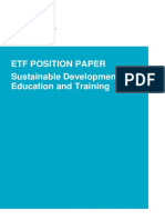 ETF Position Paper-Sustainable Development and Education and Training PDF